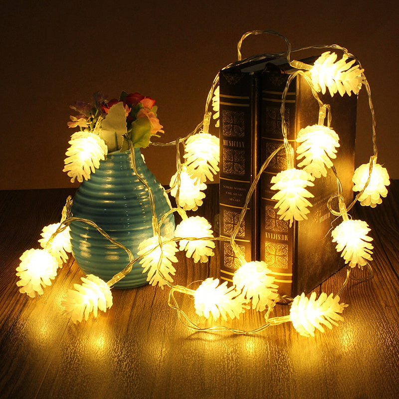 LED pine cone light string