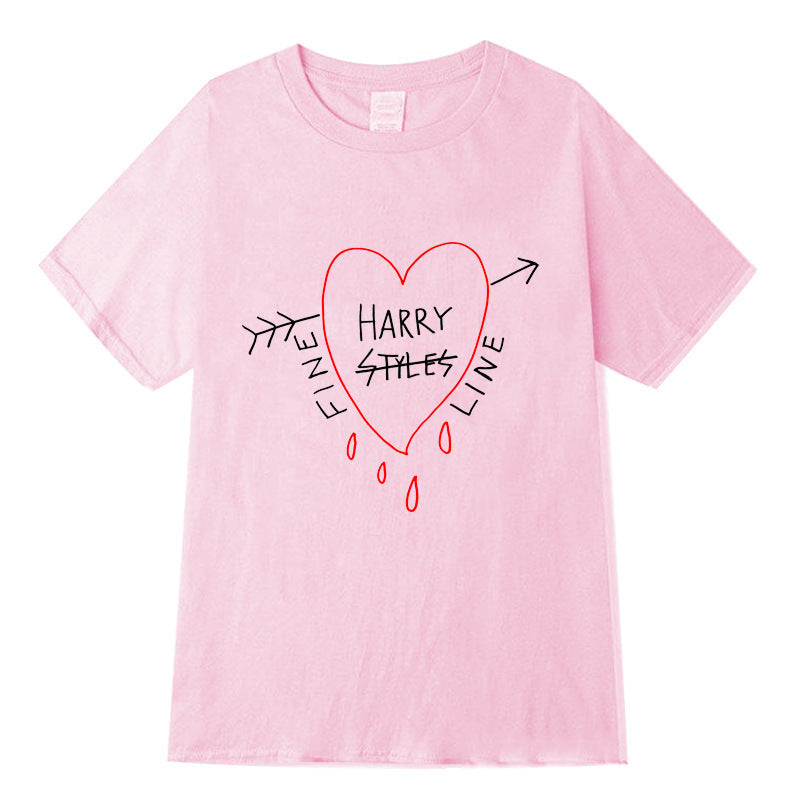 Harry Styles Fine Line Korean T Shirt Women Fashion Tops Shirts Short Sleeve Round Nack T-Shirts Leisure Top Tee Casual Ladies