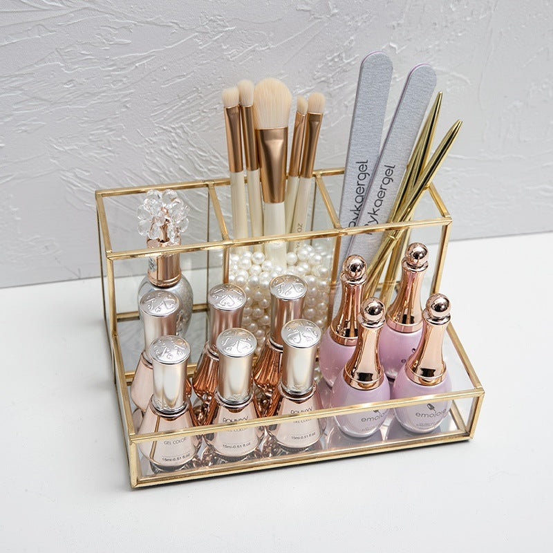 Desktop Glass Skin Care Products Perfume Storage Box